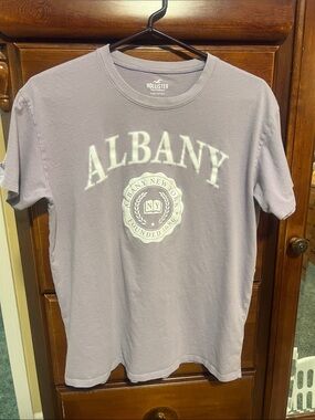 Hollister Lavender Albany Crest Graphic Tee